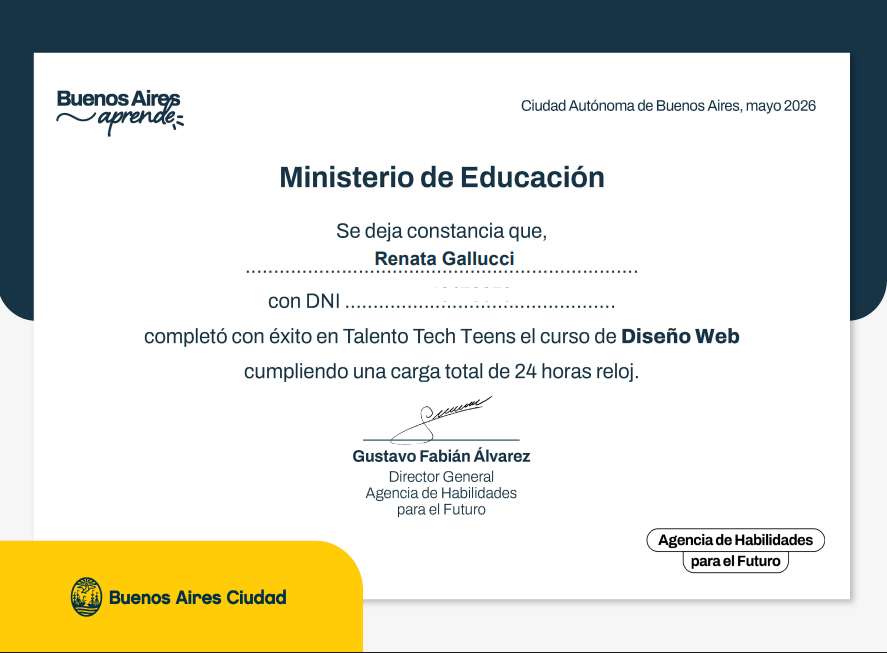 Certificado Diseño Web